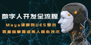 数字人开发全流程：Maya建模到UE5整合，零基础掌握虚拟人核心技术-必智轻创社