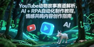 YouTube动物故事赛道解析,AI+RPA自动化制作教程,情感共鸣内容创作指南-必智轻创社
