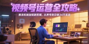 2025视频号运营全攻略，推流机制加短剧剪辑，从养号到日销34万实战-必智轻创社
