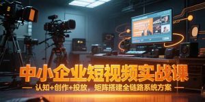 中小企业短视频实战课，认知+创作+投放，矩阵搭建全链路系统方案-必智轻创社