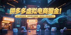 拼多多虚拟电商掘金：从入驻到运营，选品避坑全解析，自动化工具配置技巧-必智轻创社