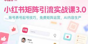 小红书矩阵引流实战课3.0:账号养号起号技巧,免裴矩阵运营,AI内容生产-必智轻创社