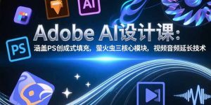 Adobe AI设计课：涵盖PS创成式填充，萤火虫三核心模块，视频音频延长技术-必智轻创社