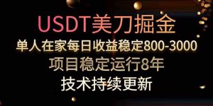 USDT美刀掘金，单人每日收益800-3000，稳定运行8年-必智轻创社