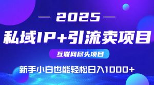 2025网创尽头项目，私域IP+引流，新手小白也能在家日入1000+-必智轻创社