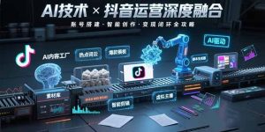 AI技术与抖音运营的深度融合应用：涵盖账号搭建、内容创作、收益变现等-必智轻创社