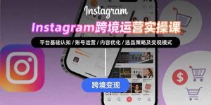 Instagram跨境运营实战:平台认知/账号运营/内容优化/选品策略及变现模式-必智轻创社