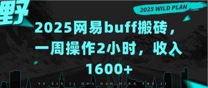 2025网易buff搬砖，一周操作2小时，收入1600+-必智轻创社