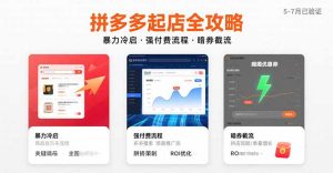 拼多多起店全攻略，暴力冷启，强付费流程，暗券截流，5-7月已验证的方法-必智轻创社