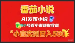 稳定3年番茄小说AI写小说赚取稿费,用小号看小说赚取收益,小白单日500+-必智轻创社