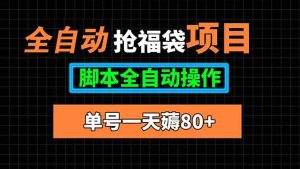 全自动抢福袋项目,单号一天80+脚本全自动操作-必智轻创社