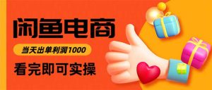 闲鱼高利润电商,入门到出单只需3小时,每天利润1000-必智轻创社