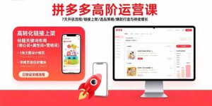 拼多多高阶运营课:7天开店流程/链接上架/选品策略/爆款打造与持续增长-必智轻创社
