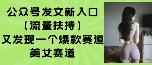 公众号发文新入口(流量扶持),又发现一个爆款赛道:美女赛道-必智轻创社