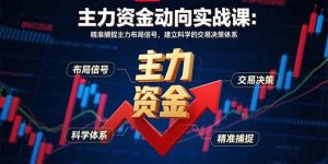 主力资金动向实战课-8月:精准捕捉主力布局信号,建立科学的交易决策体系-必智轻创社